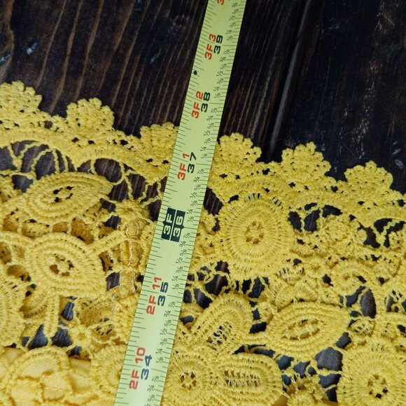 Blu Heaven Dress Womens Large Casual Lace Bodycon Sleeveless Yellow NWT Beach - Picture 9 of 9